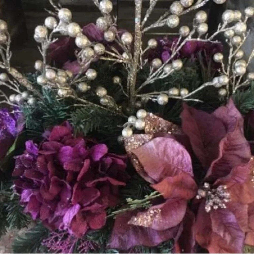 ♥️💙Elegant Purple Faux Floral Arrangement